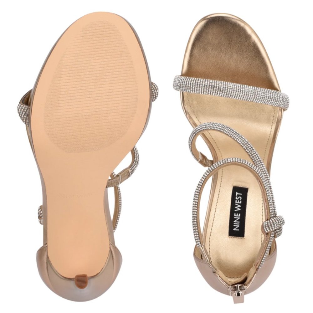 Nine West Lavern Women's Strappy Rhinestone Dress Sandals - Picture 5 of 9